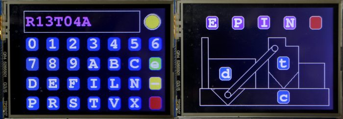 Arduino usando pantalla táctil, para ciertos comandos del funcionamiento de los trenes.